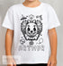 Personalised Halloween Colour In activity Kids T-shirt - with washable pens - Scary Clowns